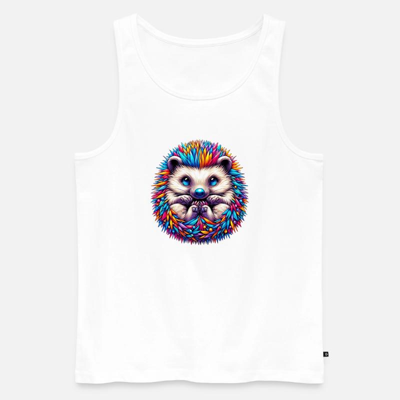 Igel - Männer Premium Bio Tank Top - Weiß