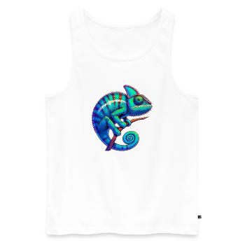 Caméléon - Débardeur bio Premium Homme - blanc - Devant - Michal (187cm)