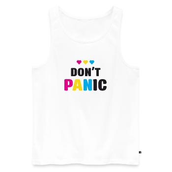 Mois de la fierté LGBT - Ne paniquez pas - Débardeur bio Premium Homme - blanc - Devant - Michal (187cm)