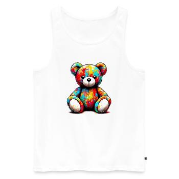 Orso orsacchiotto Teddy Bear - Men's Premium Organic Tank Top - white - Front - Michal (187cm)
