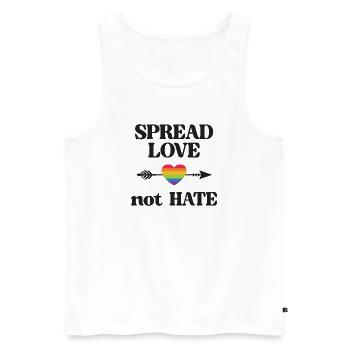 LGBT Pride Month - Spread Love Not Hate - Men's Premium Organic Tank Top - white - Front - Michal (187cm)