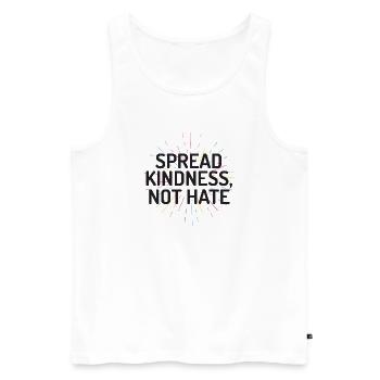 LGBT Pride Month - Verbreiten Sie Freundlichkeit statt Hass - Männer Premium Bio Tank Top - Weiß - Vorne - Michal (187cm)