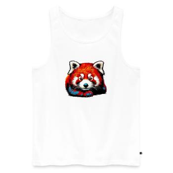 Kleiner Panda - Männer Premium Bio Tank Top - Weiß - Vorne - Michal (187cm)