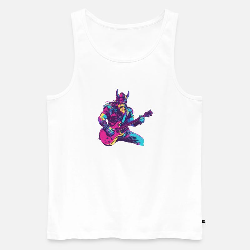 Schwerer Wikinger - Männer Premium Bio Tank Top - Weiß