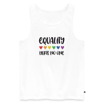 LGBT Pride Month - Equality Hurts No One - Men's Premium Organic Tank Top - white - Front - Michal (187cm)