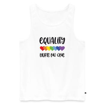 LGBT Pride Month - Equality Hurts No One - Men's Premium Organic Tank Top - white - Front - Michal (187cm)