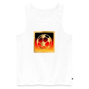 DRAPEAU DE L’ALLEMAGNE DE FOOTBALL - Débardeur bio Premium Homme - blanc - Devant - Michal (187cm)