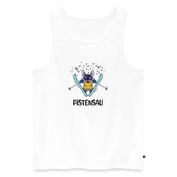 Skifahrer Wintersport Spruch Eislaufen Schnee Kalt - Männer Premium Bio Tank Top - Weiß - Vorne - AI Model Male 178 light (178cm)