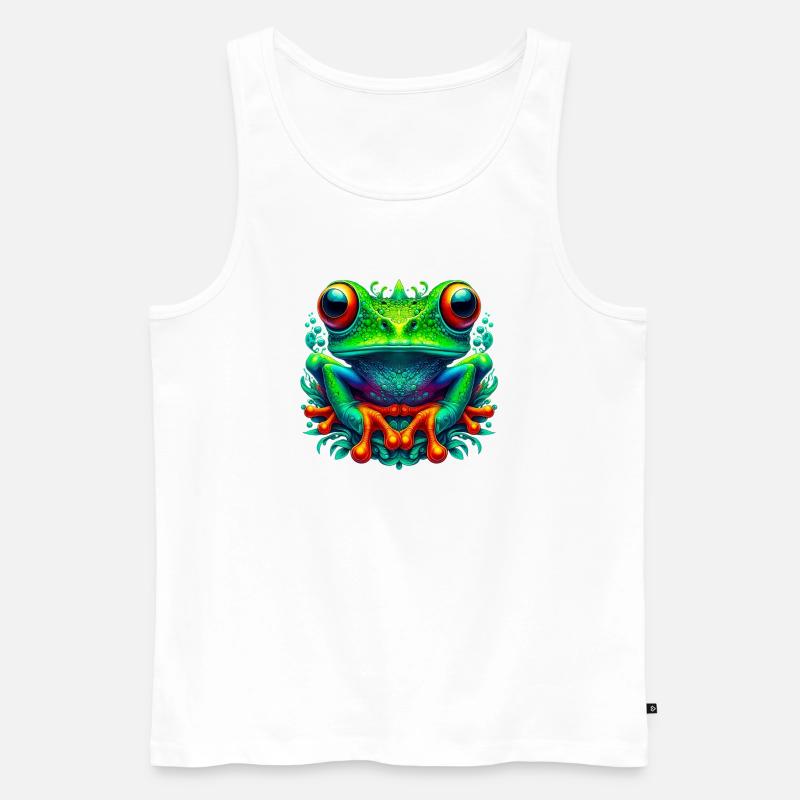 Frosch - Männer Premium Bio Tank Top - Weiß