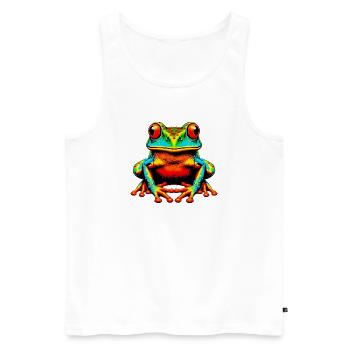 Grenouille - Débardeur bio Premium Homme - blanc - Devant - Michal (187cm)