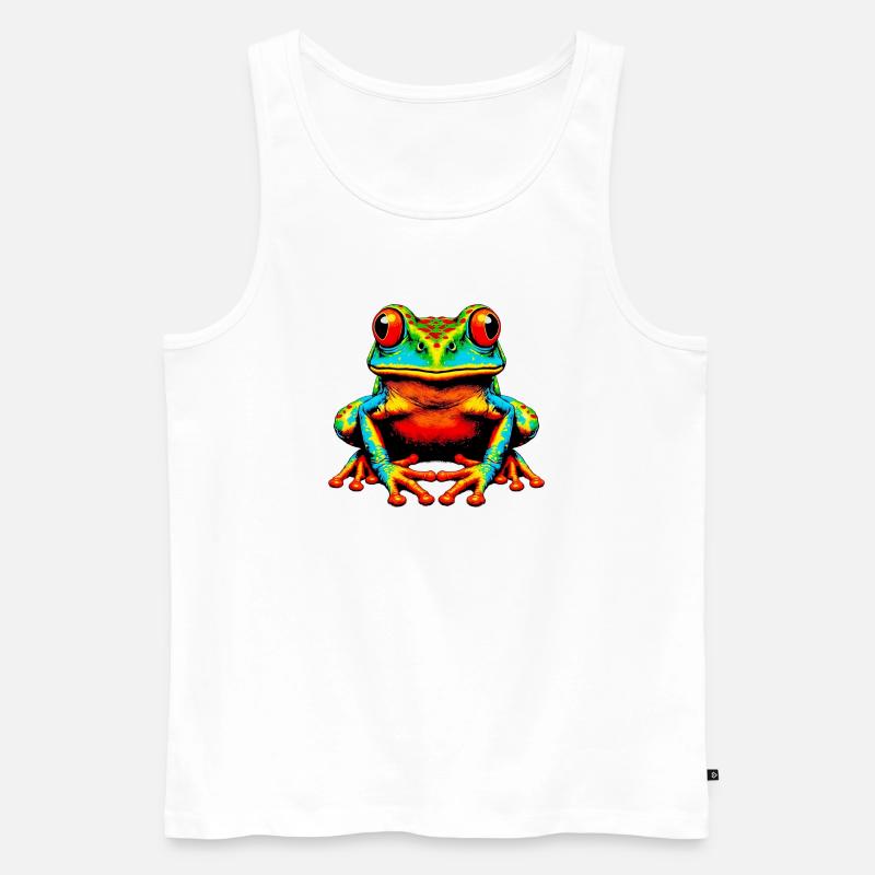 Frosch - Männer Premium Bio Tank Top - Weiß