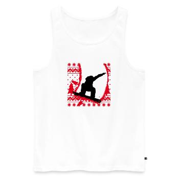 Winterurlaub Skifahrer Schifahren Wintersport Eis - Männer Premium Bio Tank Top - Weiß - Vorne - Michal (187cm)
