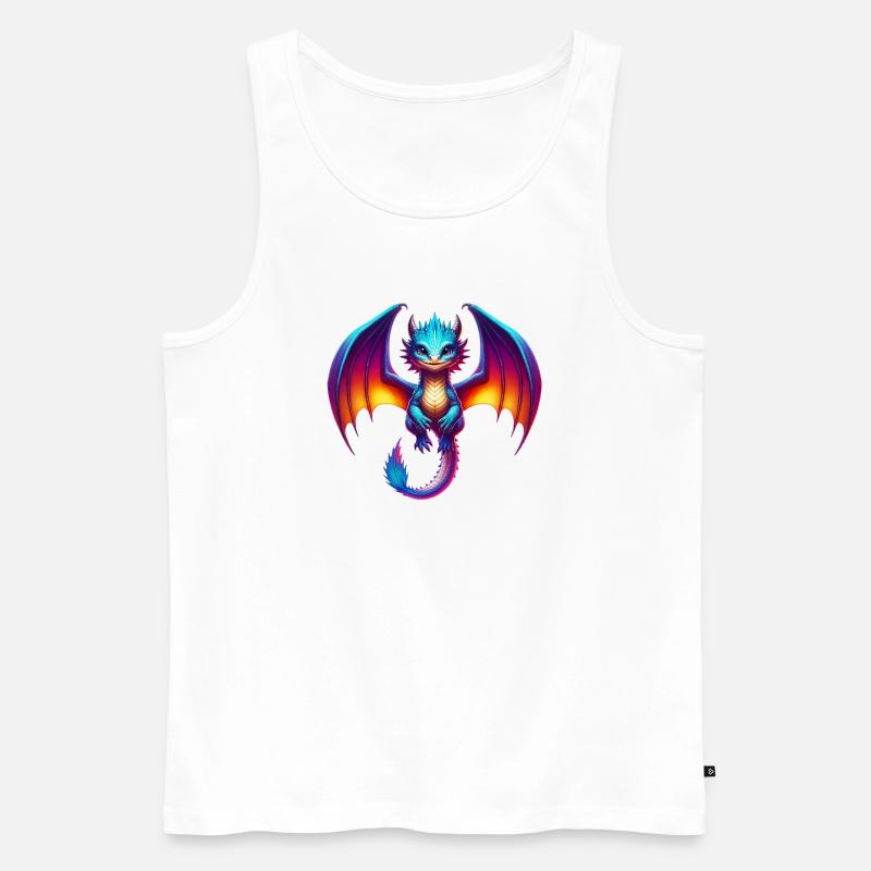 Drache - Männer Premium Bio Tank Top - Weiß