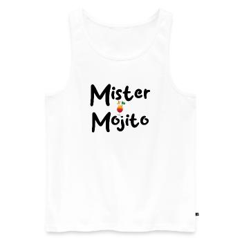 Mister Mojito Cocktail - Débardeur bio Premium Homme - blanc - Devant - Michal (187cm)