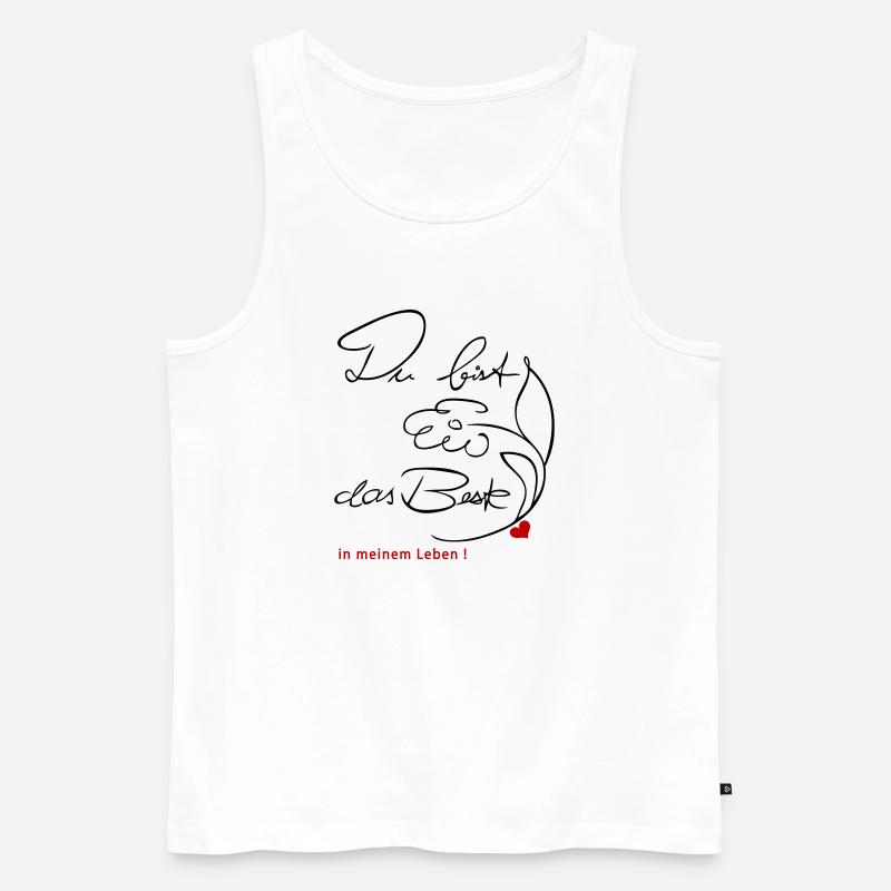 Du bist das Beste - Männer Premium Bio Tank Top - Weiß