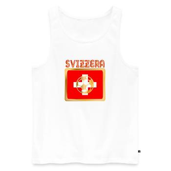 Football suisse italien - Débardeur bio Premium Homme - blanc - Devant - Michal (187cm)