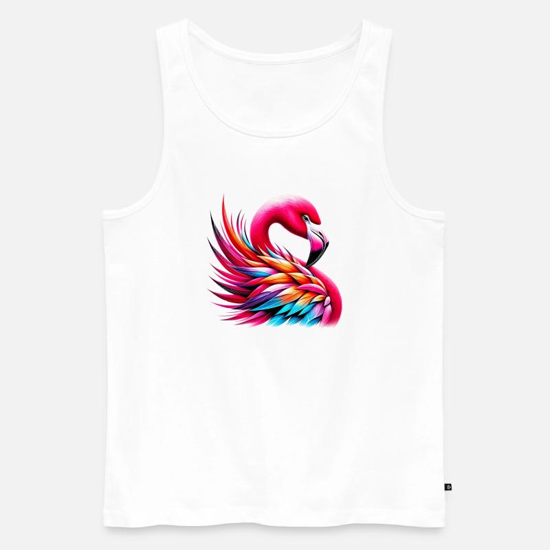 Flamingo - Männer Premium Bio Tank Top - Weiß