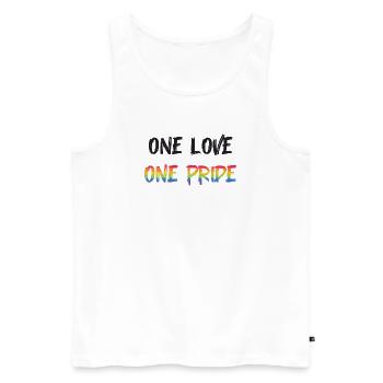 LGBT Pride Month - One Love, One Pride - Men's Premium Organic Tank Top - white - Front - AI Model Male 178 light (178cm)