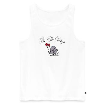 Elephant lady with balloons - Men's Premium Organic Tank Top - white - Front - AI Model Male 178 light (178cm)