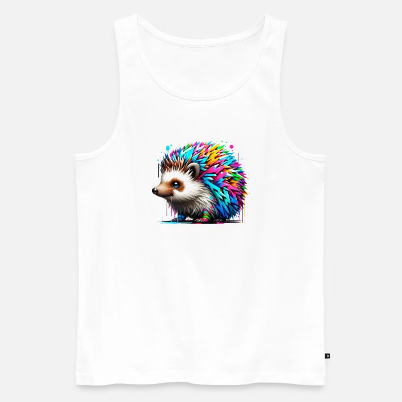 Igel - Männer Premium Bio Tank Top - Weiß