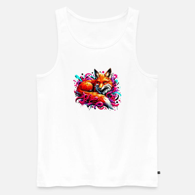 Fuchs - Männer Premium Bio Tank Top - Weiß