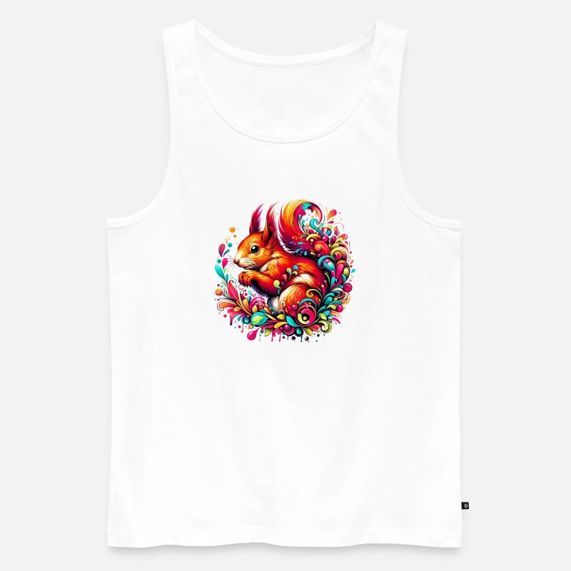 Eichhörnchen - Männer Premium Bio Tank Top - Weiß