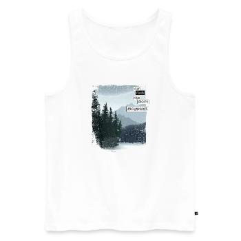 Our faith can move mountains - Men's Premium Organic Tank Top - white - Front - Michal (187cm)