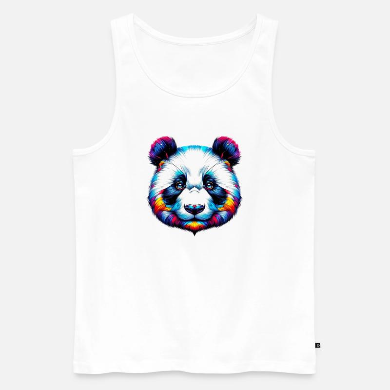 Panda - Männer Premium Bio Tank Top - Weiß