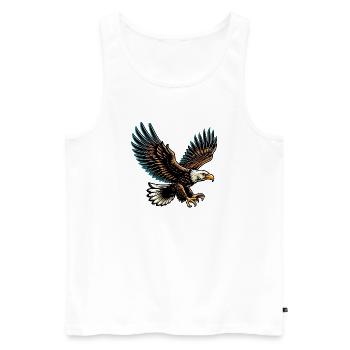 Eagle - Men's Premium Organic Tank Top - white - Front - Michal (187cm)