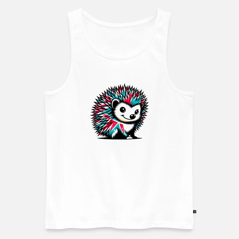 Igel - Männer Premium Bio Tank Top - Weiß