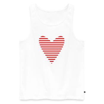 HEART. DAD. MOM. Bachelorette party. BEBE. CHILD. HEART. FEAST - Men's Premium Organic Tank Top - white - Front - AI Model Male 178 light (178cm)