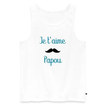 HAPPY FATHER'S DAY. DAD. FATHER'S DAY. FATHER - Men's Premium Organic Tank Top - white - Front - Michal (187cm)