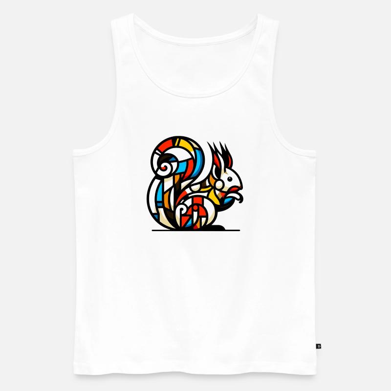 Eichhörnchen - Männer Premium Bio Tank Top - Weiß
