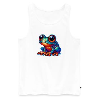 Grenouille - Débardeur bio Premium Homme - blanc - Devant - Michal (187cm)