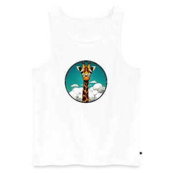 Girafe - Débardeur bio Premium Homme - blanc - Devant - Michal (187cm)