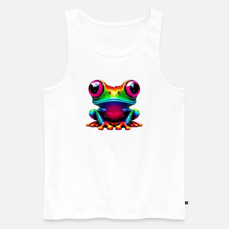 Frosch - Männer Premium Bio Tank Top - Weiß