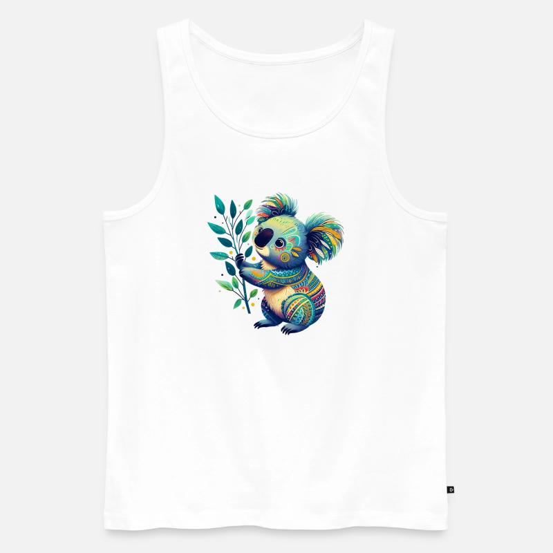 Koala - Männer Premium Bio Tank Top - Weiß