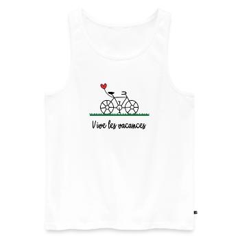 DAD. GRANDPA. FATHER'S DAY. MISTRESS. MASTER - Men's Premium Organic Tank Top - white - Front - AI Model Male 178 light (178cm)