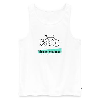 DAD. GRANDPA. FATHER'S DAY. MISTRESS. MASTER - Men's Premium Organic Tank Top - white - Front - AI Model Male 178 light (178cm)
