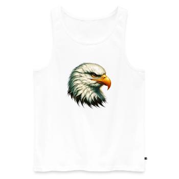 Eagle - Men's Premium Organic Tank Top - white - Front - Michal (187cm)