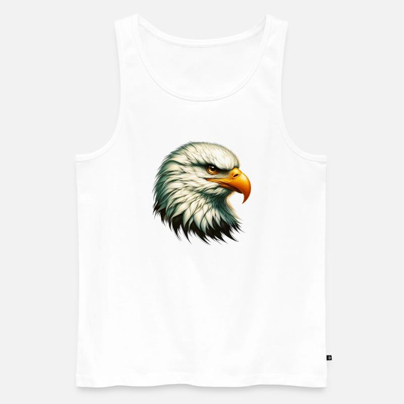 Adler - Männer Premium Bio Tank Top - Weiß