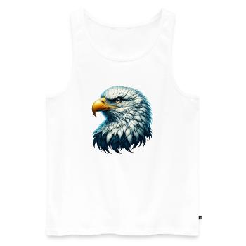 Eagle - Men's Premium Organic Tank Top - white - Front - AI Model Male 178 light (178cm)