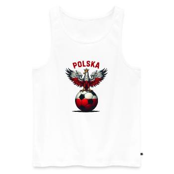 Football polonais - Débardeur bio Premium Homme - blanc - Devant - AI Model Male 178 light (178cm)