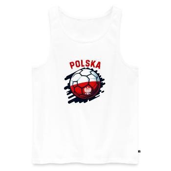Football polonais - Débardeur bio Premium Homme - blanc - Devant - AI Model Male 178 light (178cm)