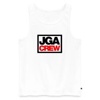Bachelor Party Crew - Emblem - Men's Premium Organic Tank Top - white - Front - Michal (187cm)