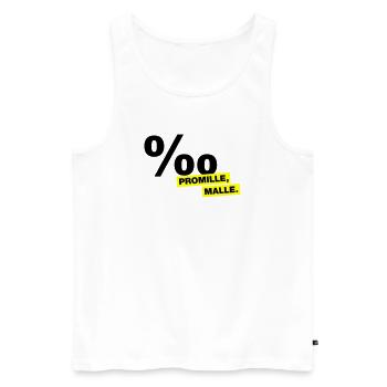 Promille, Malle - Männer Premium Bio Tank Top - Weiß - Vorne - Michal (187cm)