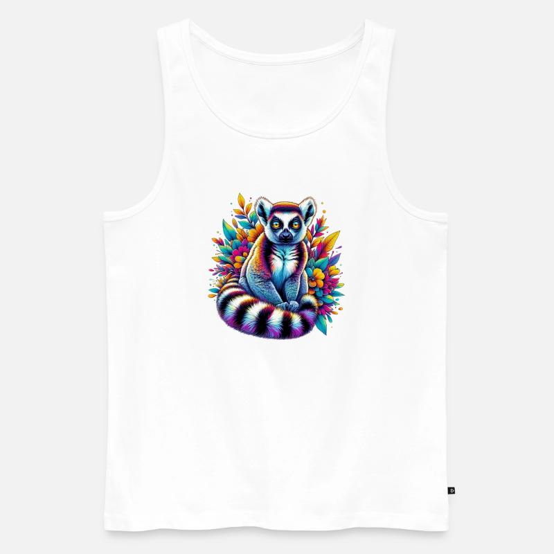 Lemur - Männer Premium Bio Tank Top - Weiß