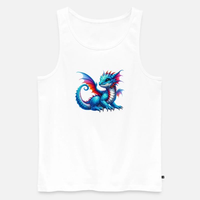 Drache - Männer Premium Bio Tank Top - Weiß