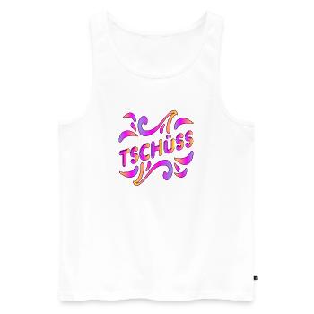 ABSCHIED TSCHÜSS - Männer Premium Bio Tank Top - Weiß - Vorne - Michal (187cm)