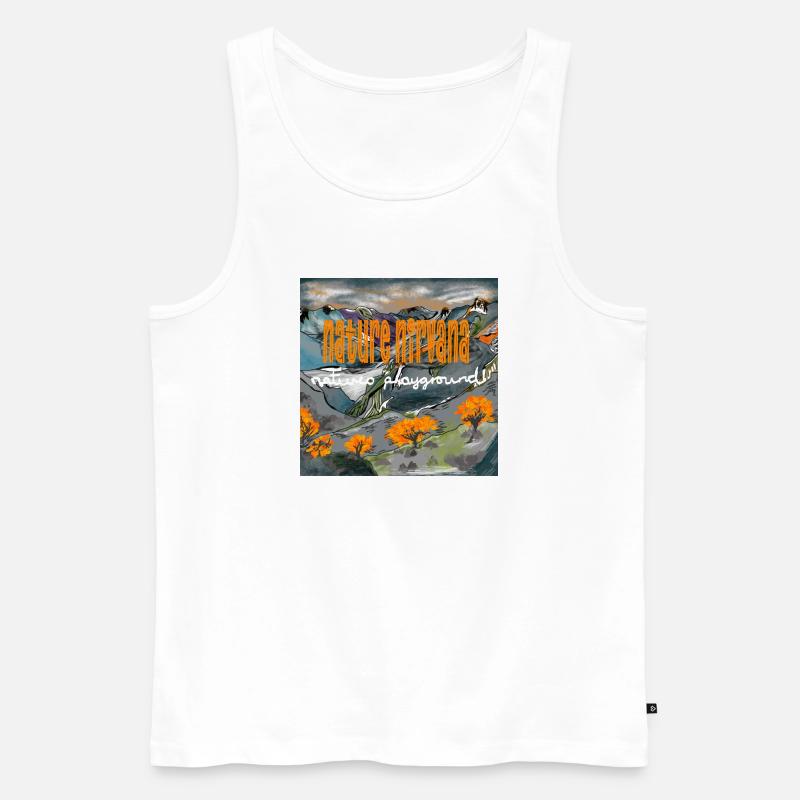 NATURE'S NIRVANA - Men's Premium Organic Tank Top - white